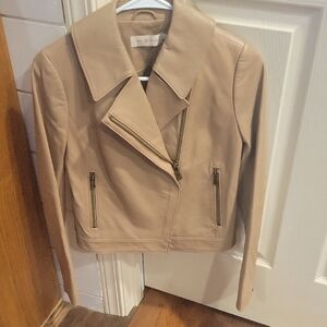 Tory Burch Beige Leather Jacket